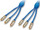 Kabllo Lindy RCA (Cinch) x3 - RCA (Cinch) x3, 0.5m, e kaltër