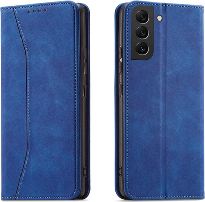 Kapak telefoni Hurtel Magnet Fancy Case Samsung Galaxy S23+, me kapak që paloset, me portofol, blu