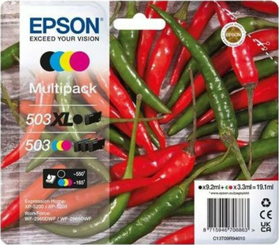 Kartutxhe boje Epson C13T09R94010 XL, set 4 copë, origjinale, shumëngjyrëshe