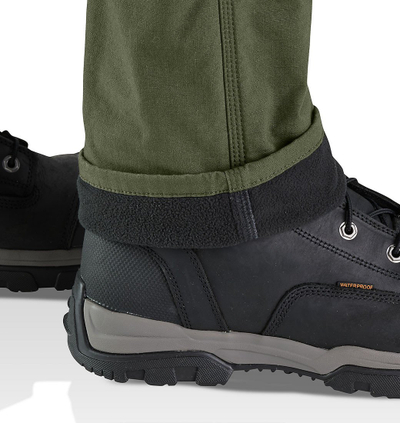 Pantallona cargo Carhartt Ripstop Fleece, W34 L34, material i trashë, jeshile e errët