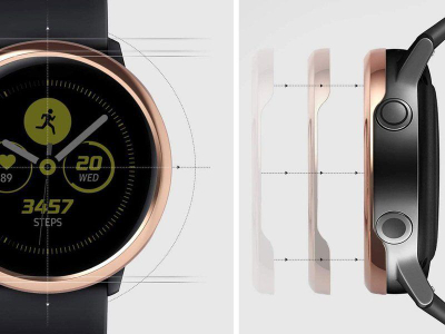 Unazë bezeli Ringke Bezel Styling Cover për Galaxy Watch Active 2 40mm, çelik inox, argjend