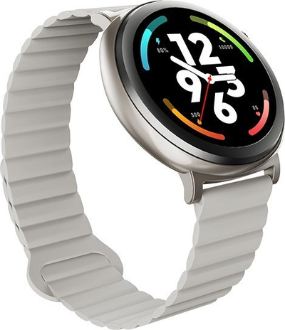 Smartwatch HiFuture Aurora, ekran me prekje, i papërshkueshëm nga uji, argjend