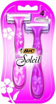 Brisk rroje për goca BIC Miss Soleil, 3 tehe, set 4 copë, rozë