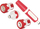 Set spërkatës kopshti PROLINE, 4 copë, 1/2", kuq e bardhë