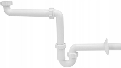 Курт за лавабо Space Saving, 32mm, пластика, бел