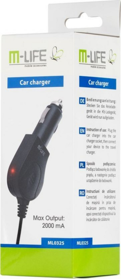 Karikues makine M-Life LEC-ML0325, 5V 2A, 12-24V, i zi