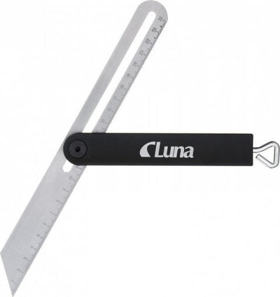 Аголна линијар Luna ALU 250, прилагодлива, од алуминиум, 250 mm, метална