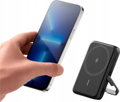 Powerbank Anker 322 MagGo, 5000mAh, wireless 7.5W, me bazë mbajtëse