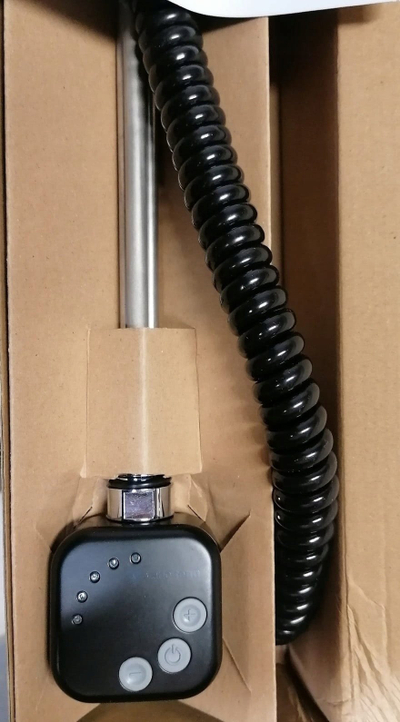 Rezistencë elektrike për radiator banjo Vario Term Vario, 300W, me termostat të brendshëm, ngjyrë e zezë