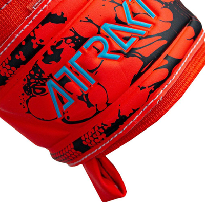 Doreza portieri Reusch Attrakt Grip Finger Support, lateks, mbyllje me rrip, të kuqe e zeza