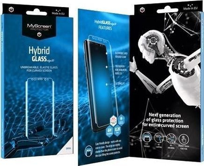 Xham mbrojtës për telefon MyScreen MS HybridGLASS Edge 3D për Samsung Galaxy Note 10, i zi