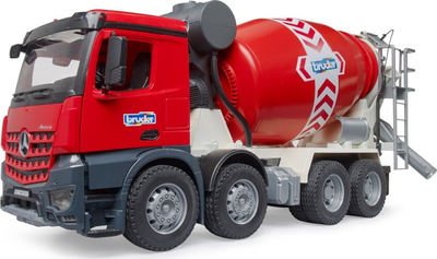 Kamion betoni lodër Bruder Mercedes-Benz Arocs 03655, shkallë 1/16, bojë blu