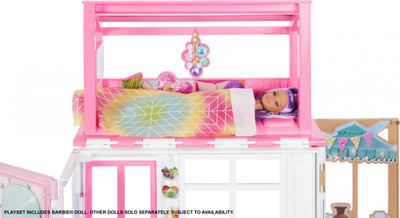 Shpi lodre Mattel Barbie Dollhouse, 2 kate, me kukull Barbie, rozë