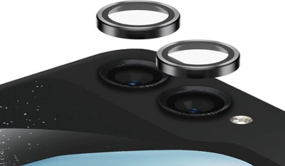 Mbrojtës kamere PanzerGlass Hoops për Samsung Galaxy Z Flip5, xham i fortë, rezistent ndaj gërvishtjeve, i zi