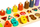Дрвена едукативна играчка Ecotoys Abacus 3in1, броеви и форми, шаренолика