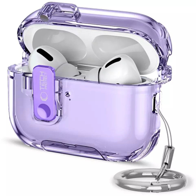 Mbulesë Tech-Protect Bounce Pro për AirPods Pro 3, silikon, me karabinë, lejla