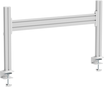 Mbajtëse tavoline InLine Slatwall, panel alumini 1m, 2 mbështetëse 0.43m, gri