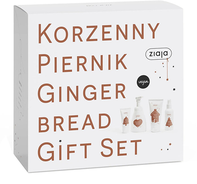 Set kujdesi për lëkurë Ziaja Gingerbread, xhel dushi 160 ml + shkumë për trup dhe duar 250 ml + krem për duar 50 ml + sprej trupi 100 ml