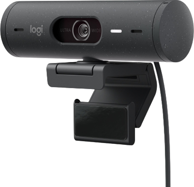 Set kamerë web me kufje Logitech Brio 500 Graphite H390, Full HD, USB, gri