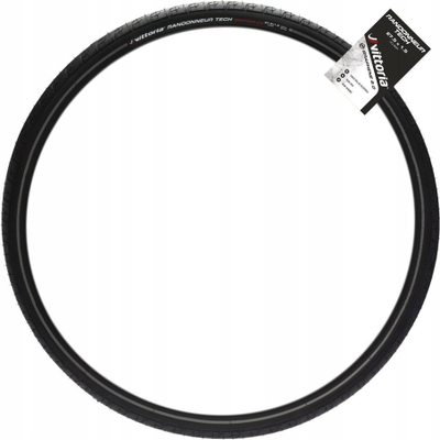Gomë biçiklete Vittoria Randonneur Tech G2.0, 700 x 48C, me vijë reflektuese, e zezë