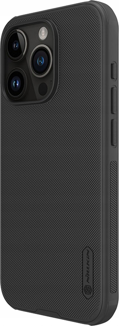 Kapak telefoni Nillkin Super Frosted Pro për iPhone 15 Pro, material i përforcuar, i zi