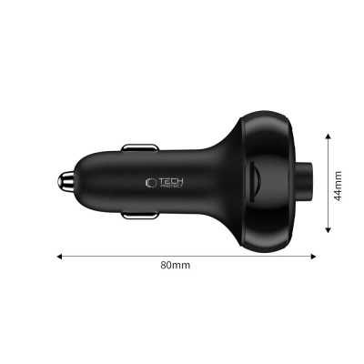 Полнач за автомобил Tech-Protect CC06, 72W, 3 USB порти, Bluetooth, црн