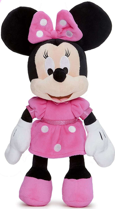 Lodër pelushi Disney Minnie Mouse, 35 cm, material i butë, shumëngjyrëshe