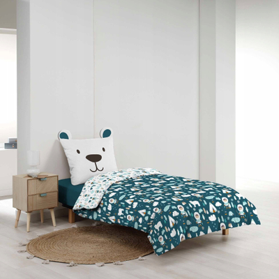Set çarçafësh fëmijësh North Pole, 140x200 cm, 100% pambuk, shumëngjyrësh