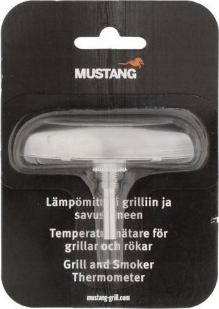 Termometër për grilë Mustang SST, 38–430°C, analog, metalik argjendtë