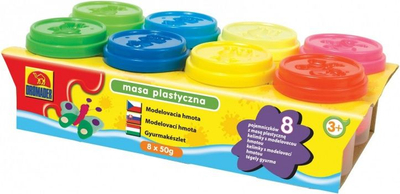 Plastelinë për modelim Brommler, set me 8 copa, 8 x 50g, me ngjyra nga të gjitha