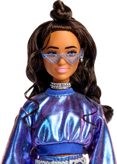 Kukull Barbie Deluxe Style, 20 cm, set me aksesorë, me fustan lejla
