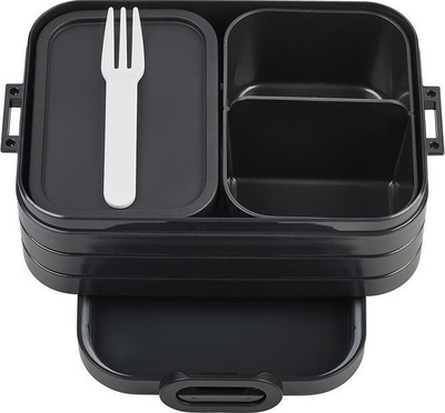 Kuti dreke Mepal Ellipse Bento, me ndarje, Nordic e zezë