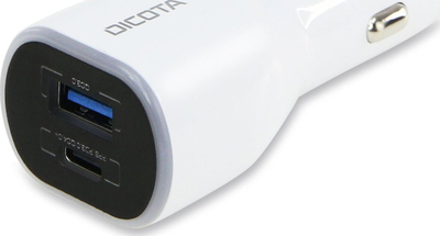 Karikues makinë Dicota Car Laptop Charger Universal, USB Type C, deri 20V, i bardhë