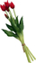 Buqetë lulesh artificiale Saska Gift and Decor Tulip, 5 copë, 40 cm, e kuqe