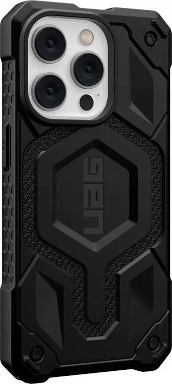 Maskë mbrojtëse UAG Monarch Kevlar për iPhone 14 Pro, shkon me MagSafe, e zezë