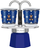 Xhezve espressoje Bialetti Mini Express, 2 filxhanë, metal, blu