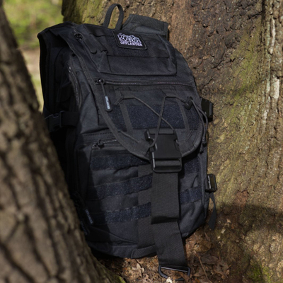 Shpinë turistike Offlander Survival Hiker 25L, najlon, e zezë