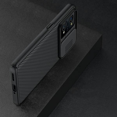 Kapak telefoni Nillkin CamShield për Realme GT Neo 2, me mbrojtje kamere, ngjyrë e zezë