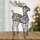Figurë dekorative dreri Lighted Deer Black, 40 LED, 37 cm, i zi