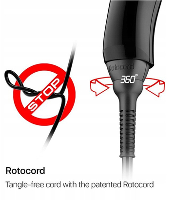 Tharëse flokësh Valera 8600 Ionic Rotocord, për parukeri dhe për shpi, 2400W, e zezë