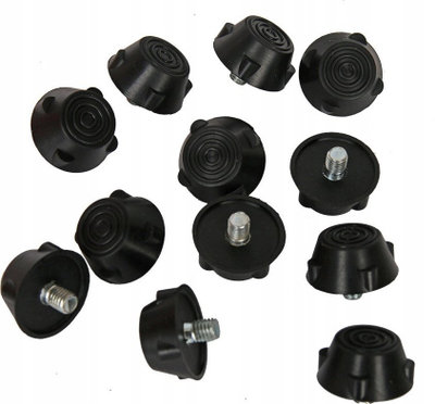 Гумени пинови за спортски обувки R-GOL WK1210, 12x10mm, црни