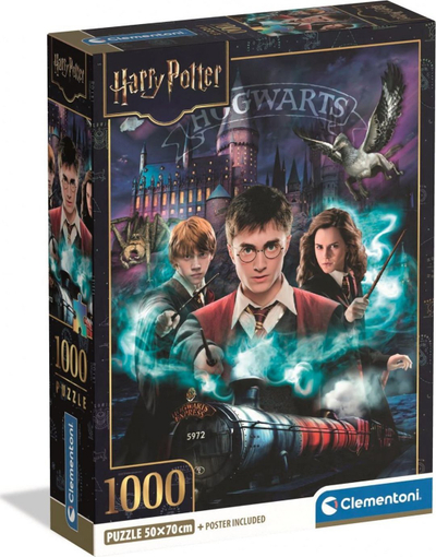 Puzzle Clementoni Harry Potter, 1000 copa, 50 x 70 cm, me shumë ngjyra