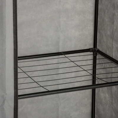 Garderobë tekstile 5five Simple Smart, 118x48x168 cm, metal dhe poliester, e zezë