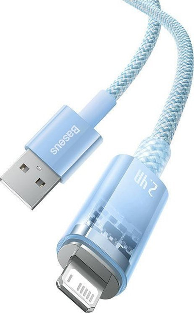 Kabllo USB Baseus CATS010003, USB A në Lightning, 1 m, blu
