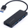 USB hub pa markë, me 4 porta USB 3.1, 5 Gbit/s, ngjyrë e zezë