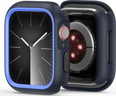 Këllëf ore Dux Ducis Bamo për Apple Watch 7 8 9 41mm, mbrojtës PC, blu i tejdukshëm