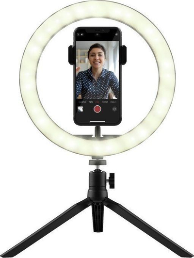 Unazë drite Trust Maku Ring 120 LED, 10", USB 10W, e zezë