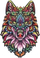 Puzzle druri PuzzleOK Eco 73 Mysterious Wolf, format A4, shumëngjyrësh