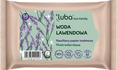 Shami tualeti të lagura Luba ECO Family me livandë, 50 copë