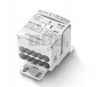 Splitter elektrik Finder 9D.01.5.175.0210, 12 pina, 175A 1000V AC, i bardhë
